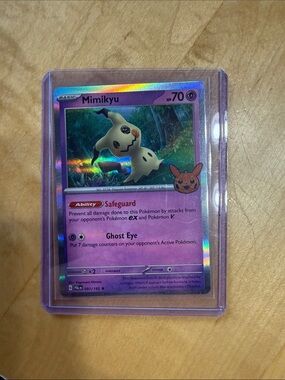 Pokemon Mimikyu Holographic Purple Collectible Card